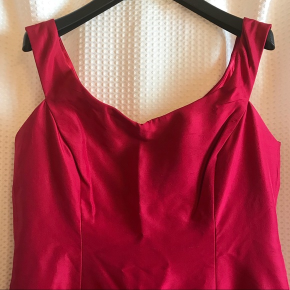 CUSTOM MADE Silk Shantung Full Length Dress - Picture 2 of 4